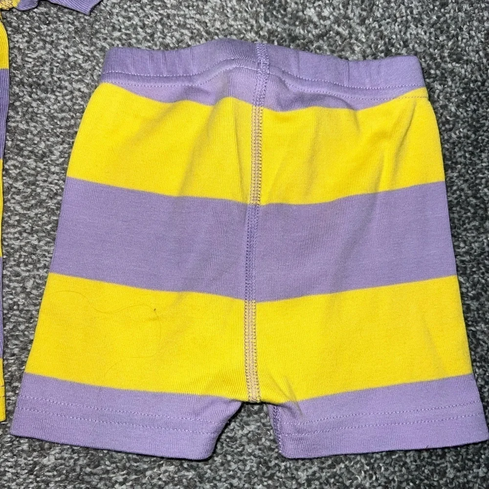 Kids Contrast Striped Short John Pajama Set | Hanna Andersson